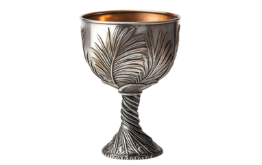 Ornate Chalice with Palm Leaf Design