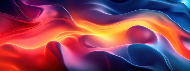Abstract Vibrant Swirling Colorscape Red Blue Orange Hues Dynamic Digital Art Background Wallpaper