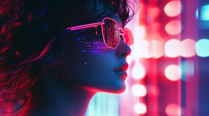 Cyberpunk Glitch Effect Moment with Effect with Glow