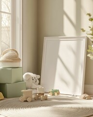 Empty Picture Frame, Nursery, Toys, Sunlight