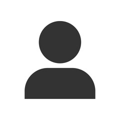 シンプルなモノクロベクターユーザーアイコン