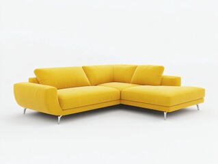 Comfortable yellow sectional sofa