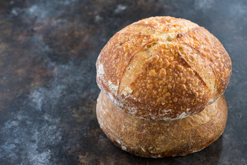 Loaves of wheat sourdough bread