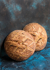 Loaves of sourdough bread