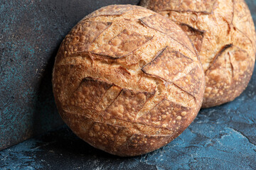 Loaves of sourdough bread