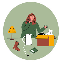 Home decluttering and organizing process