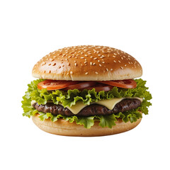 Juicy Cheeseburger: Recipe & Photos isolated on transparent background