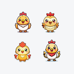 Chicken logo vector illustration for business