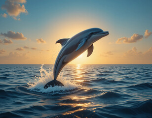 Obraz premium Ocean's Acrobat: The Intelligence and Grace of Dolphins