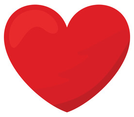 Vector heart symbol isolated on white background.