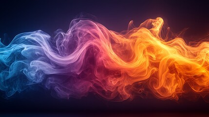 Obraz premium Abstract Colorful Smoke Wave Design