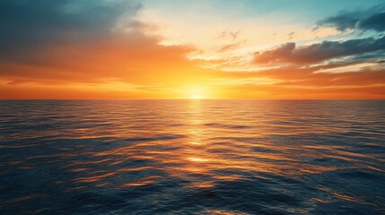 Obraz premium Spectacular Sunset over Ocean Vertical Image for Relaxation and Meditation Purposes