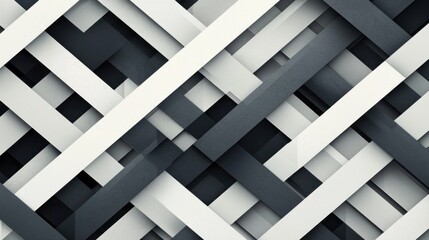 Abstract Texture of Interwoven Lines in Monochrome Shades