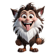 A digital illustration of a cute, anthropomorphic, furry creature with a happy expression.