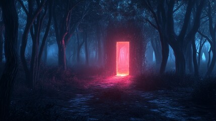 Fototapeta premium portal in the middle of the forest