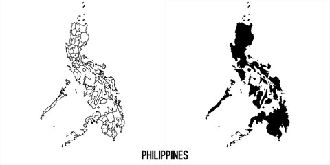 High detailed vector map - philippines