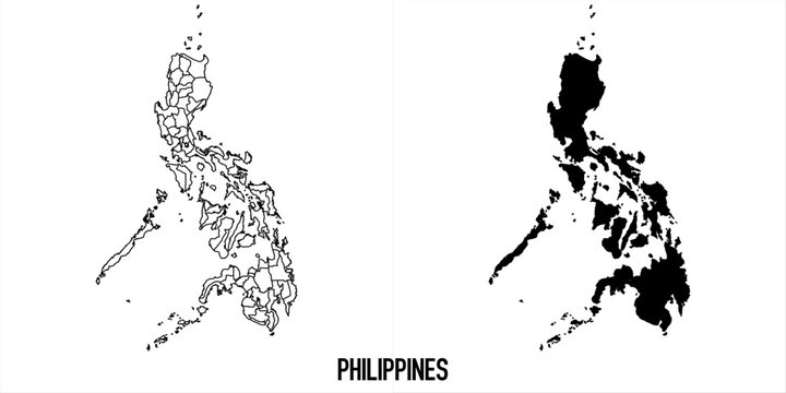 High detailed vector map - philippines