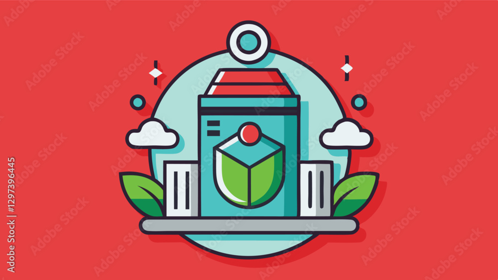 Poster vector illustration of a stylized character wearing a headband and surrounded by geometric shapes, s
