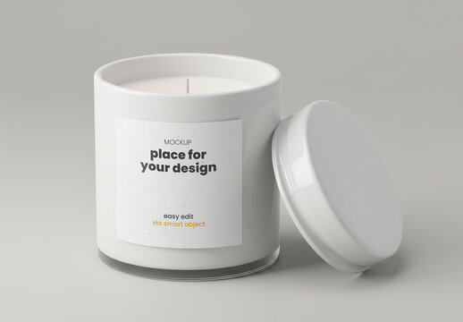Ceramic Candle Label Mockup