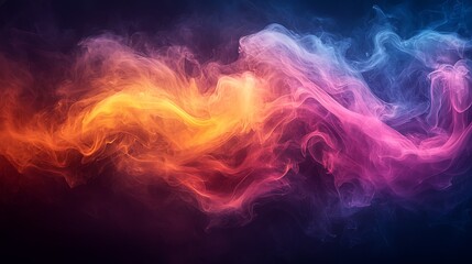 Abstract Colorful Smoke Swirls Background Image