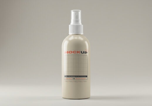 Minimal Spray Bottle Mockup