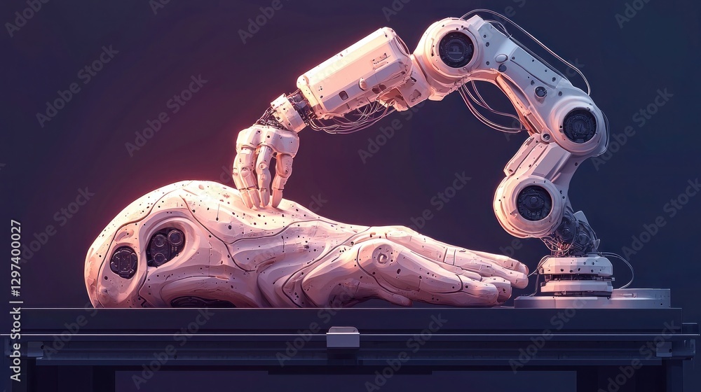 Poster precision sculpting: ai-driven robotic arm crafting detailed clay art with user inputs