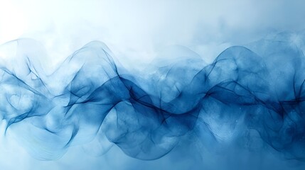 Obraz premium Abstract blue smoke waves background