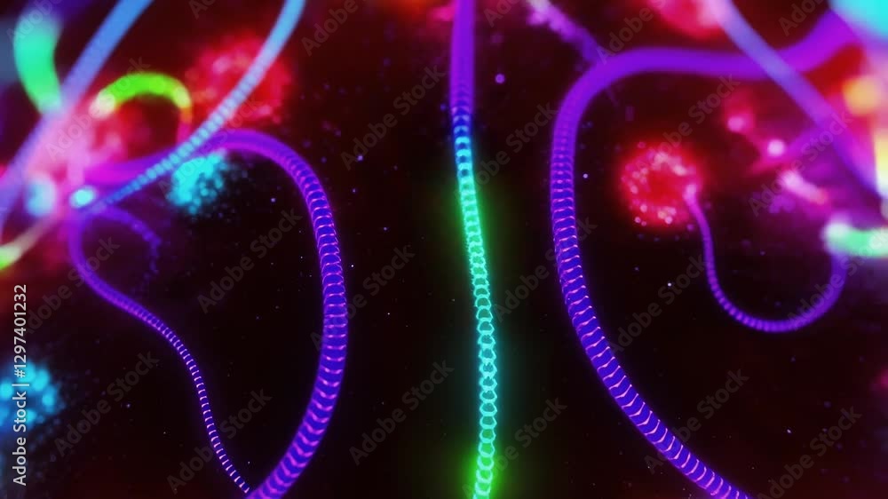 Fototapete Vibrant neural network pulsing with luminescent energy, revealing intricate connections and complex neurological interactions within brain's biological communication system