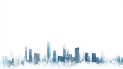 Fototapeta premium Cityscape skyline view, urban scene, abstract art, background