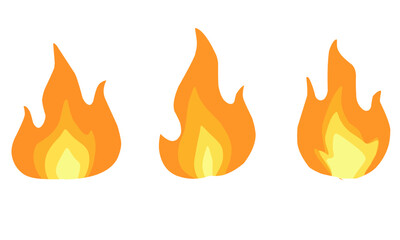 set of fire icons