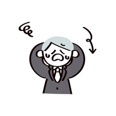 困っているビジネスマンのイラスト