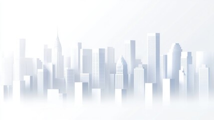 Fototapeta premium Abstract cityscape skyline, modern, digital art, illustration, background