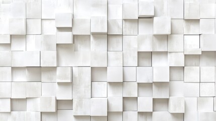 Abstract white cubic wall texture background, modern design