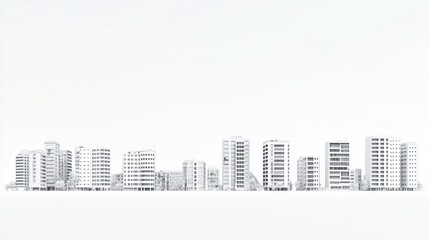 Fototapeta premium Architectural sketch of city skyline