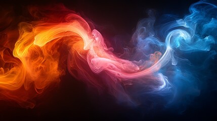 Fototapeta premium Abstract Swirling Fire and Ice Design