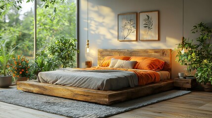 Roomy Bedchamber Interior Design for Hotels