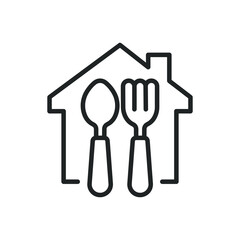 Restaurant thin line icons. Editable stroke and Perfect pixel on transparent background