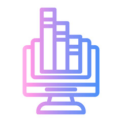 online library Line Gradient Icon