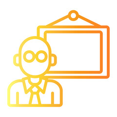 school Line Gradient Icon