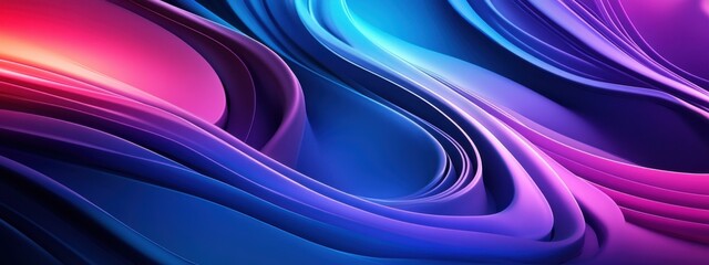 Abstract Swirling Waves of Vibrant Hues: A Digital Art Masterpiece