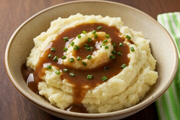 Creamy Mashed Potatoes with Gravy, Ready to Serve