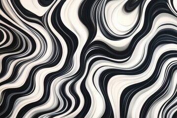 Fototapeta premium Bold black and white stripes create a mesmerizing abstract pattern on a textured surface in a contemporary setting