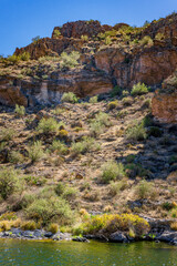 A sunny spring day on Canyon Lake near Phoenix Arizona