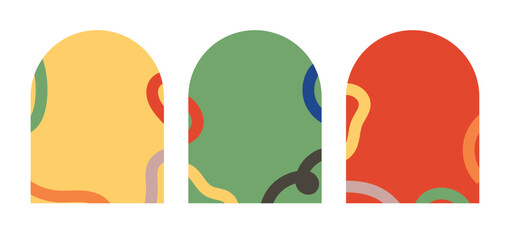 Illustration square arc curve unique design with blank background