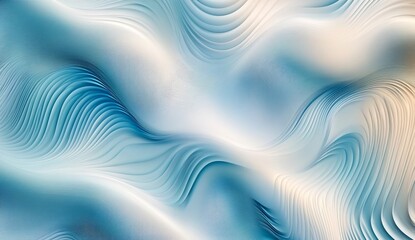 Abstract wavy lines background in soft blue and beige