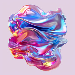 Fototapeta premium Iridescent Fluid Shapes in Motion