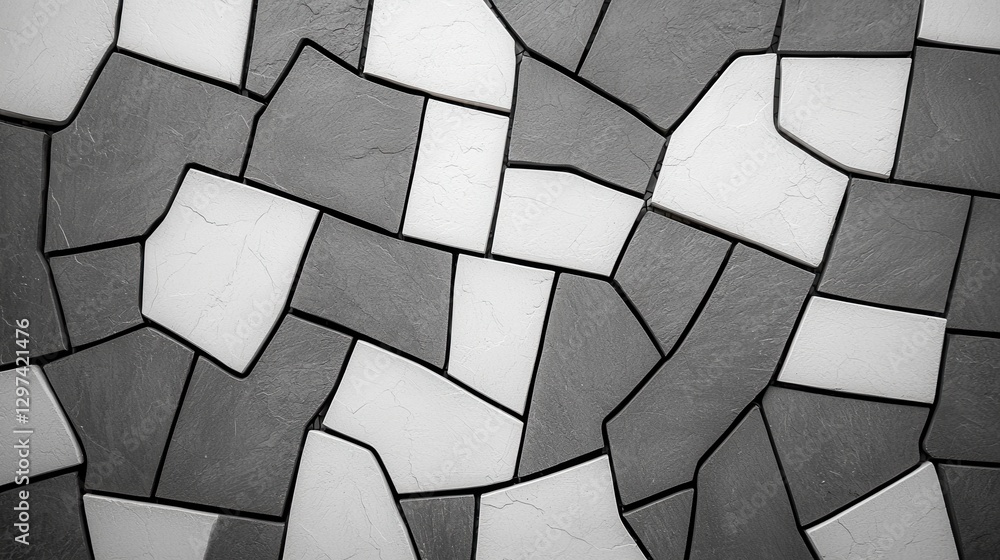 Poster elegant abstract geometric composite monochrome textured minimal digital art background template sle
