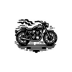 Obraz premium Motorcycle Vector Illustration, Vintage Bike Logo, Biker Emblem, Custom Chopper Clipart, Retro Motorbike Design, Racing Motorcycle Icon