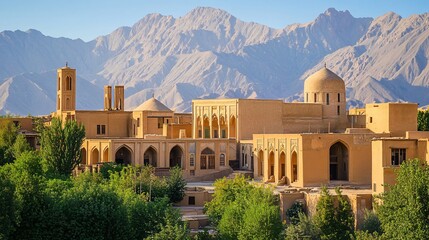 Fototapeta premium Spectacular Mountain Landscape of Iran: Kharanagh Village View