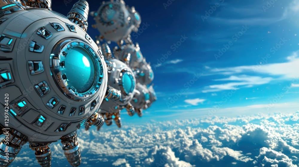Poster futuristic imagination enhancement conceptual orb digital artwork a visually striking and imaginativ